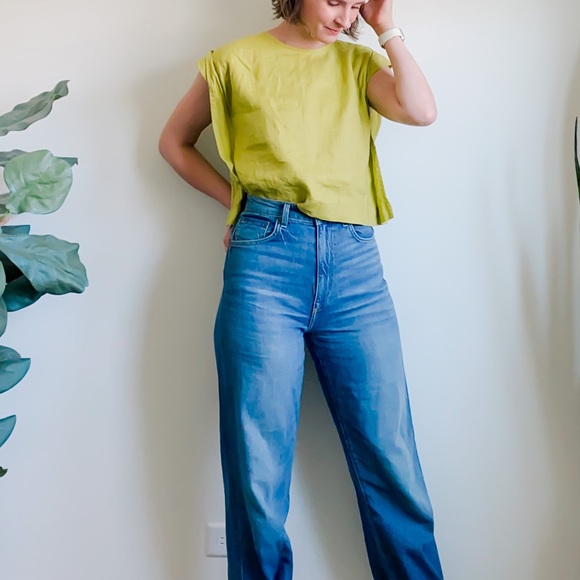 Pamut Apparel Pistachio Linen Top Size Small - Picture 1 of 5